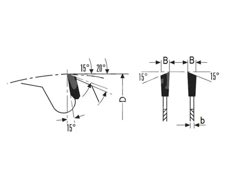Kapovací pilový kotúč striedavošikmý; D115; B2,6; b1,8; d30; Z24