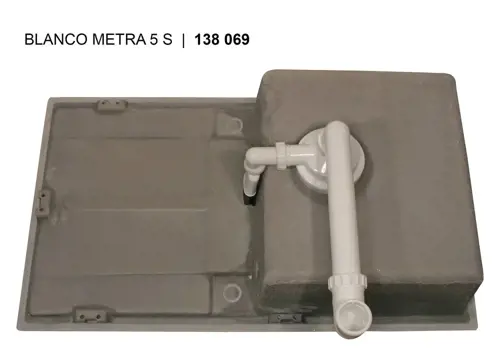 Kuchynský drez METRA 5 S; hliníková metalíza