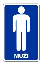 WC muži - samolepka