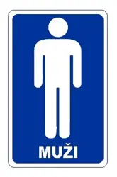 WC muži - samolepka