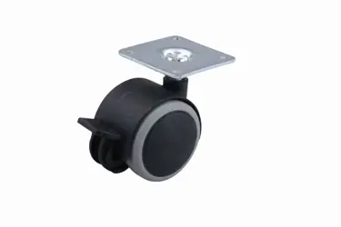 Koliesko pogumované s brzdou; 40 mm; čierne