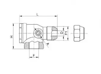 Ventil spätný 1/2"F - 1/2"M