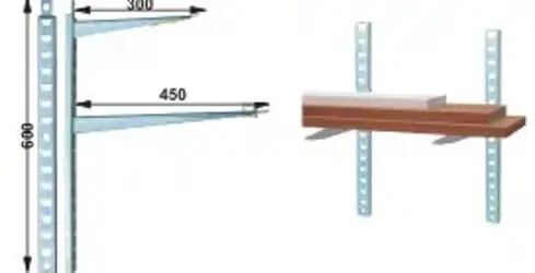 Stojiny pre konzoly Rack, 600 mm, 2 ks