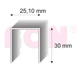 Spony stavebné na šindle 491/30 ZN bal. 3200 ks