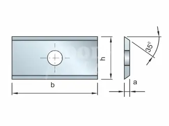 Štandardná žiletka s jedným otvorom; 7,6x12x1,5 univerzal