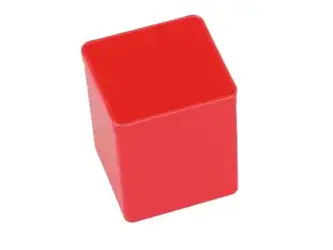 Plastový box; d 54; š 54; v 63; červený