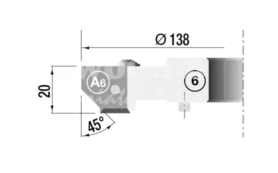 Fréza A6 k sade LIGHT SYS113AZM; D135; B20; d30; uhol 45°