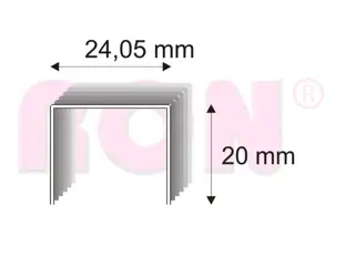 Spony kartonážne 497/20 Cu bal. 4900 ks