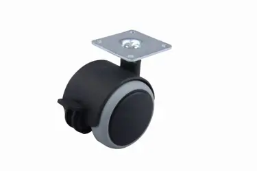 koliesko pogumované s brzdou 50mm čierne
