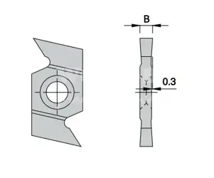 Drážkovací element - dvojbritý; HW; 34x16x4; universal