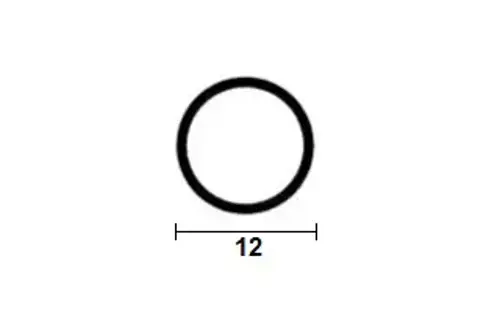 Kruhový O profil Al; 12x1; 2m
