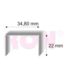 Spony kartonážne 490/22 ZN/2000 ks