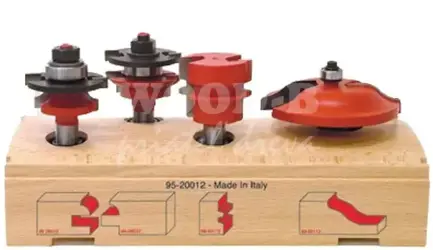 Sada 4 fréz na dvierka