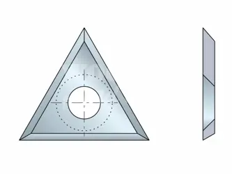 Trojuholníková žiletka - predrez; HW; 22x19x2; universal