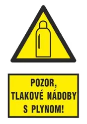 Pozor tlakové nádoby s plynom