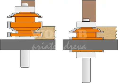 Fréza na nábytkové dvierka profil B; D50,8; B35,0; stopka12