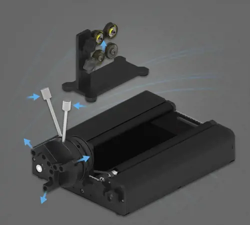 Rotačný prípravok pre CNC laser PRO ROTARY - zložený
