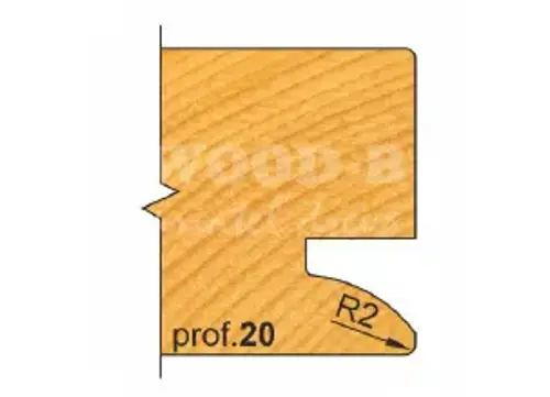 Obmedzovač pre zákazkový profilový nôž - DVERE; prof.20; 50x4; SP