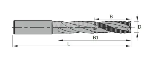 Dlabacia špirálová fréza na zámky HW; D14; B100/50; L150; Z3; stopka14
