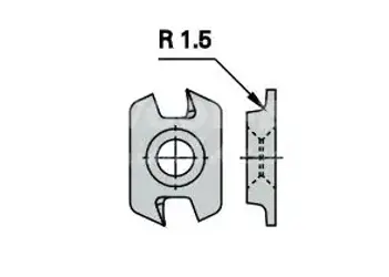 Rádiusový element R1,5; pravý
