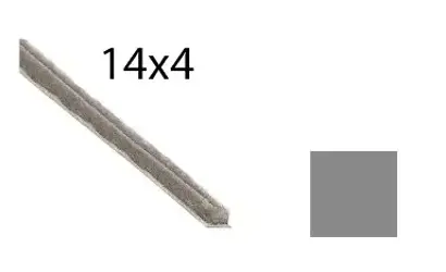 Śtetina dorazová bez lepidla; 14x4mm; šedá