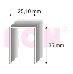 Spony stavebné na šindle 491/35 ZN bal. 3200 ks