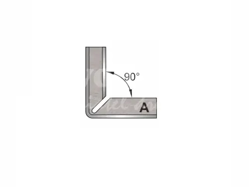 Fréza na Alucobond profil A; D16,0; B12,5; L50; <90°; d2,5; stopka 8