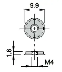 Podložka M 4x1.6x9,9