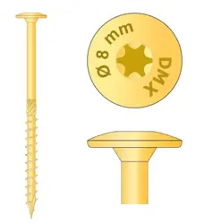 Skrutka tanierová hlava CT08160, 8x160 mm ; 10ks