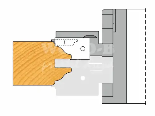 Profil bez odrezu lišty, rozšírenie pre frézy na dvere 421; D166; d60; Z2