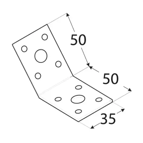 Uholník KLR1; 135° 50x50x35x2,5 mm