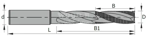 Dlabacia špirálová fréza na zámky HW; D14; B105/25; L160; Z3; stopka14