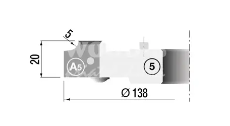 Fréza A5 k sade LIGHT SYS113AZM; D135; B20; d30; R 5