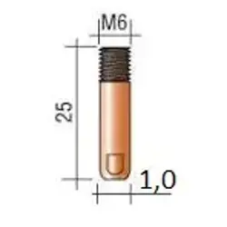 Špička M6 priemer 1,0; 3ks