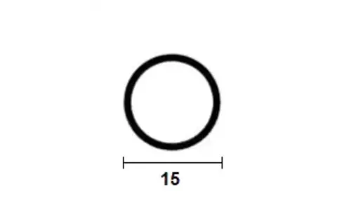 Kruhový O profil Al; 15x1; 2m