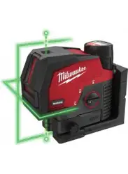 Kombinovaný krížový líniový - bodový laser zelený Milwaukee M12 CLLP-301C; 1x12V/3Ah