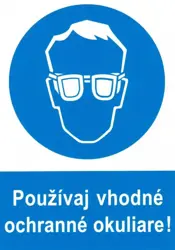 Požívaj ochranné okuliare - samolepka A5