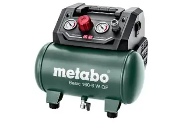 Bezolejový piestový kompresor Metabo Basic 6l; 160l/min; 0,9kW; 230V