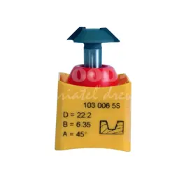 Stopková fréza pre olepovačky; D22,2; B6,35; uhol 45°; spodná