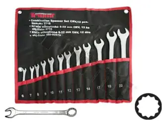 Sada kľúčov očkový, plochý 6-22mm