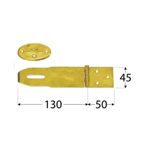 Záves zamykací krytý ZZK 50; 130x50x45x2 mm