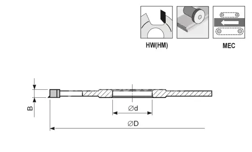 Referenčná fréza 5031.2; D145; B12; d40; Z2+2