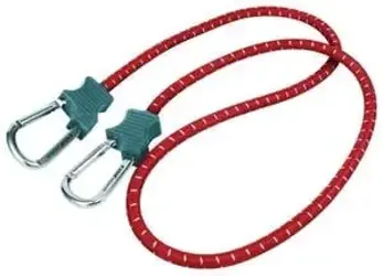 Elastické popruhy s 2 karabínami; 10 mm x 80 cm