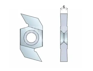 Drážkovací element - dvojbritý; HW; 34x16x6; universal
