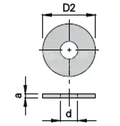Podložka D13; d6,5; a1,0