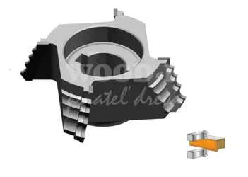 Zaobľovacia fréza profilovej jednotky; D77,4; B20,4; B1 10,8; R1-2-3; Z4; TYP C; pravá