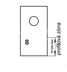 Profilový nôž pre gravírovací nosič; profil podľa požiadavky