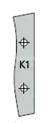 Profilová žiletka K1