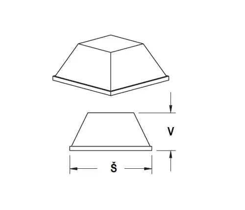Samolepiaci polyuretánový doraz; V7,5; Š20,5x20,5; priesvitný
