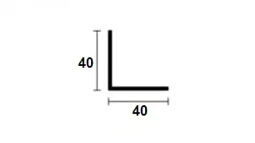 Pravouhlý profil Al; 40x40x1,5; 2m